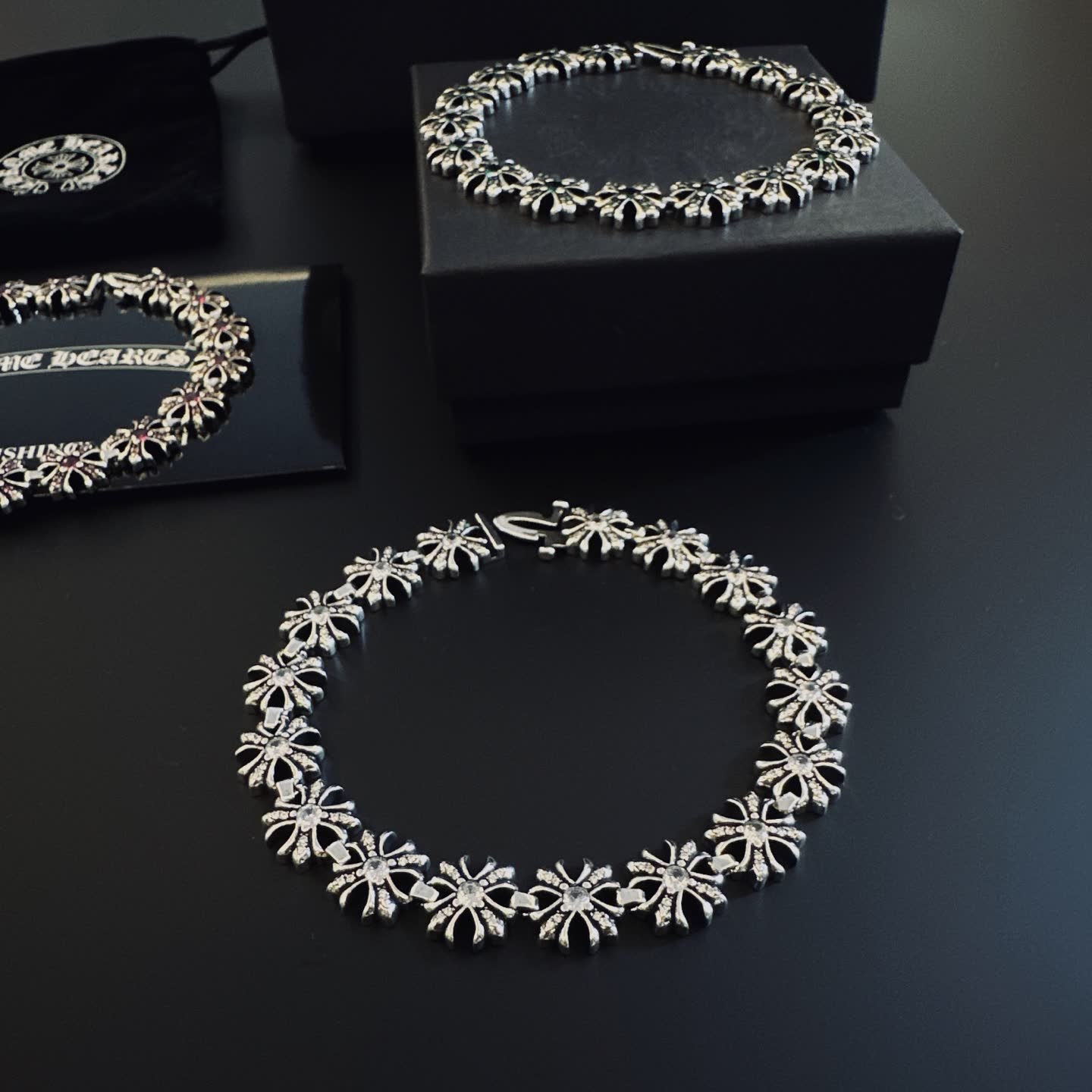 Chrome Hearts Silver Flower Bracelet